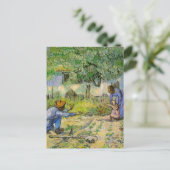 Eerste stappen (na Millet) van Vincent van Gogh Briefkaart (Staand voorkant)