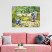 Eerste stappen (na Millet) van Vincent van Gogh Canvas Afdruk (Insitu (Woonkamer))