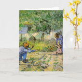 Eerste stappen (na Millet) van Vincent van Gogh Kaart (Gele Bloem)