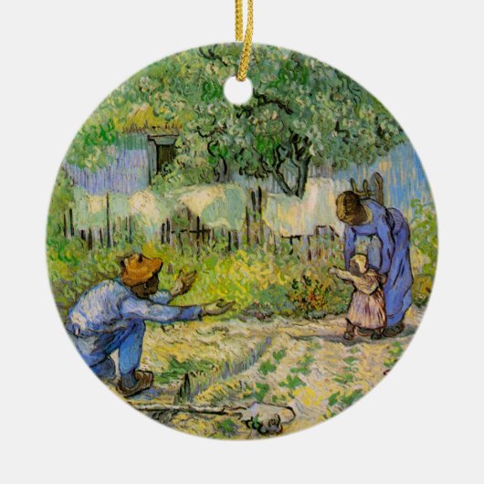 Eerste stappen (na Millet) van Vincent van Gogh Keramisch Ornament (Voorkant)