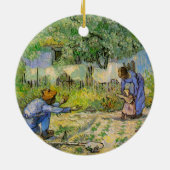 Eerste stappen (na Millet) van Vincent van Gogh Keramisch Ornament (Achterkant)