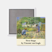 Eerste stappen (na Millet) van Vincent van Gogh Magneet (Voorkant / Achterkant)
