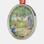 Eerste stappen (na Millet) van Vincent van Gogh Metalen Ornament (Links)