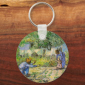 Eerste stappen (na Millet) van Vincent van Gogh Sleutelhanger (Voorkant)