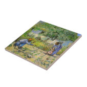 Eerste stappen (na Millet) van Vincent van Gogh Tegeltje (Zijkant)