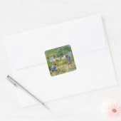 Eerste stappen (na Millet) van Vincent van Gogh Vierkante Sticker (Envelop)