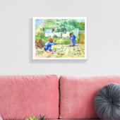 Eerste stappen (na Millet) Vincent van Gogh art Canvas Afdruk (Insitu (Woonkamer))