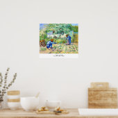 Eerste stappen (na Millet) Vincent van Gogh art Poster (Keuken)