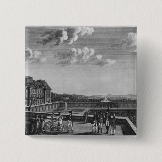 Eerste stappen van de koning van Rome Vierkante Button 5,1 Cm (Voorkant)