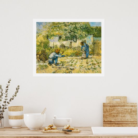 Eerste stappen van Vincent van Gogh 1890 Poster (Keuken)