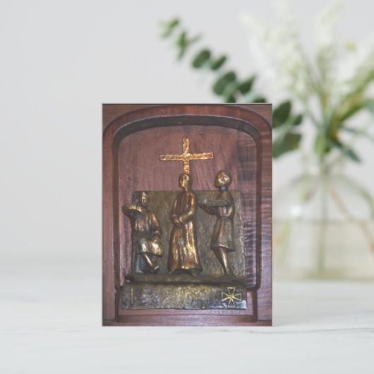 Eerste station van het kruispunt briefkaart (Staand voorkant)