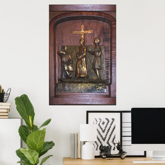 Eerste station van het kruispunt poster (Thuiskantoor)