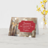 Eerste sterfdag dochter herinnering Kerstmis Kaart (Gele Bloem)