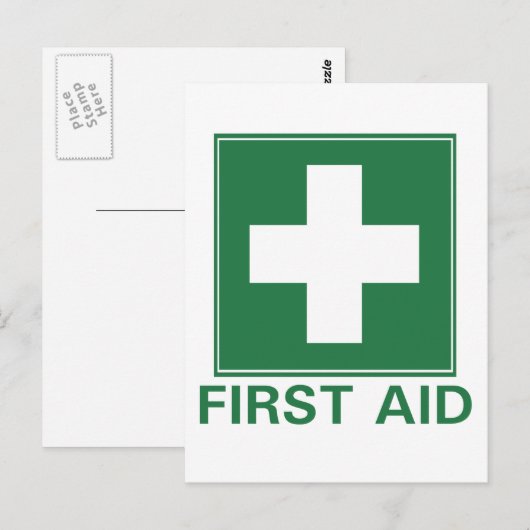 Eerste steun briefkaart (Voorkant / Achterkant)