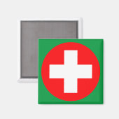 Eerste steun - Medic (kruis) - Ambulance, Help Magneet (Voorkant / Achterkant)