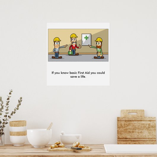 Eerste steunmaatregel 02 poster (Keuken)