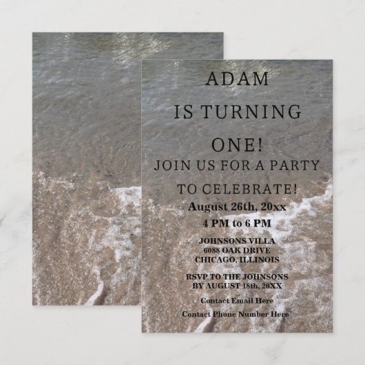 Eerste strand op feestdag 2023 kaart (Voorkant / Achterkant)