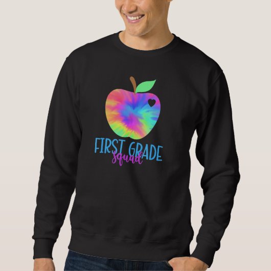 Eerste Stropdas-Dye Apple eerste dag Schoo Trui (Voorkant)