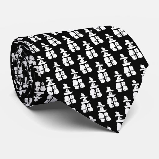 Eerste Stropdas Inukshuk Inuit standaard art Strop (Opgerold)