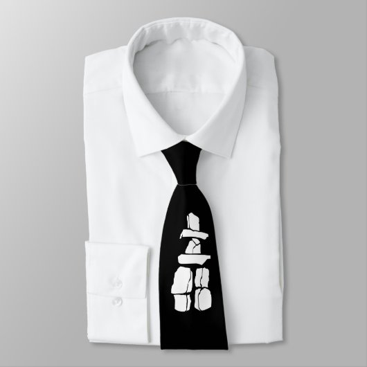 Eerste Stropdas Inukshuk Inuit standaard art Strop (Gebonden)