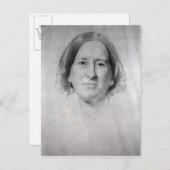 Eerste studie over het portret van George Eliot Briefkaart (Voorkant / Achterkant)