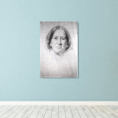 Eerste studie over het portret van George Eliot Canvas Afdruk (Insitu (Houten vloer))