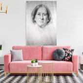 Eerste studie over het portret van George Eliot Canvas Afdruk (Insitu (Woonkamer))