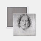 Eerste studie over het portret van George Eliot Magneet (Voorkant / Achterkant)