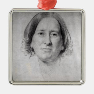 Eerste studie over het portret van George Eliot Metalen Ornament
