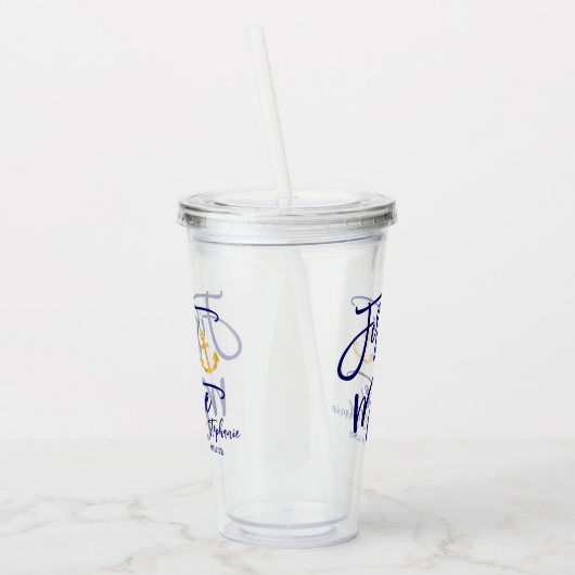 Eerste stuurman bruidsmeisje Kust Acryl Drinkbeker (Links)