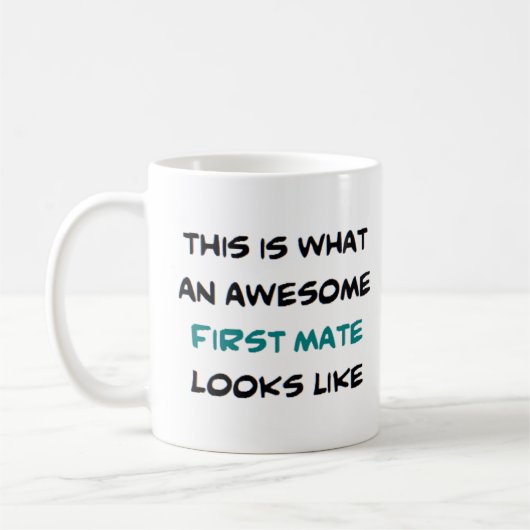 eerste stuurman, geweldig koffiemok (Links)