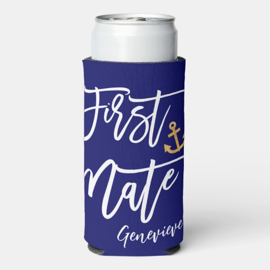 eerste stuurman | Maid of Honor vrijgezellenfeest Seltzer Blikjeskoeler (Seltzer Achterkant)