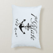 Eerste stuurman met anker accent kussen (Achterkant (Verticaal))