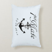 Eerste stuurman met anker accent kussen (Voorkant(Verticaal))