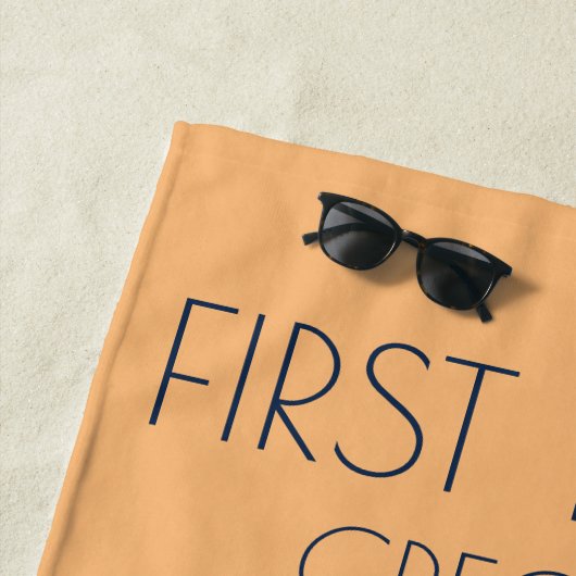 Eerste stuurman Nautical Boat Name Custom Shield W Strandlaken (In situ)