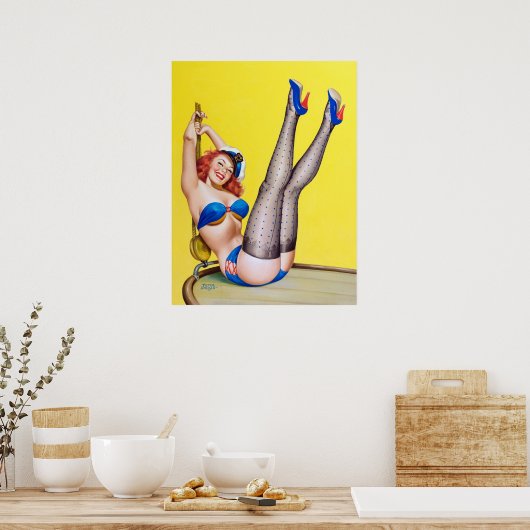 Eerste stuurman: Peter Driben 1953 Poster (Keuken)