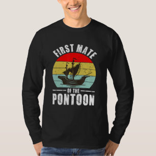 Eerste stuurman van het ponton retro ponton ca t-shirt