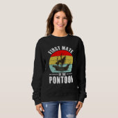 Eerste stuurman van het ponton retro ponton ca trui (Voorkant volledig)