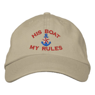 Eerste stuurman zijn boot mijn regels rode ster an geborduurde pet
