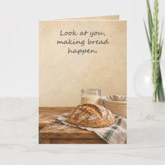 Eerste Succesvolle Zuredeeg Brood Felicitaties Ca Kaart