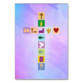 Eerste Symbolen van het Heilige Communistische Kru Kaart (Achterkant)