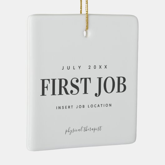 Eerste taak als Fysieke Therapist DPT Keramisch Ornament (Rechts)