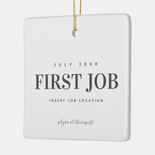 Eerste taak als Fysieke Therapist DPT Keramisch Ornament (Links)