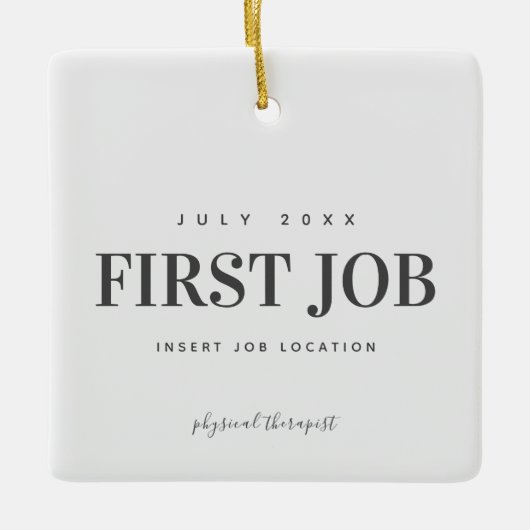 Eerste taak als Fysieke Therapist DPT Keramisch Ornament (Voorkant)