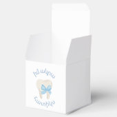 Eerste Tand-Armeense Letters Blauwe Favor Box Bedankdoosjes (Geopend)