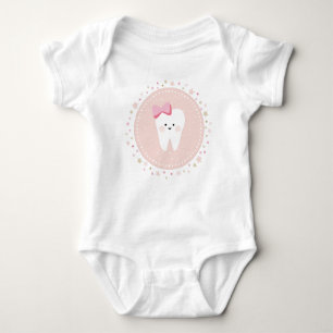 Eerste Tand baby meisje outfit Romper