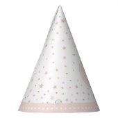 Eerste Tand Baby Peach Roze Wit Meisje Party Pet Feesthoedjes (Links)