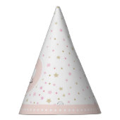 Eerste Tand Baby Peach Roze Wit Meisje Party Pet Feesthoedjes (Rechts)