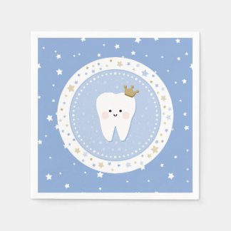 Eerste Tand en Sterren Papier Servet