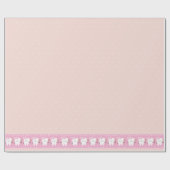 Eerste Tand roze feesttafelkleed, inpakpapier (Vlak)